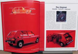 1980 Volkswagen Rabbit Sales Brochure VW
