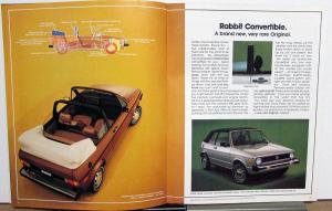 1980 Volkswagen Rabbit Sales Brochure VW