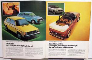 1981 Volkswagen Full Line Sales Brochure Rabbit Scirocco Dasher Jetta Pickup Van