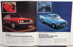 1981 Volkswagen Full Line Sales Brochure Rabbit Scirocco Dasher Jetta Pickup Van