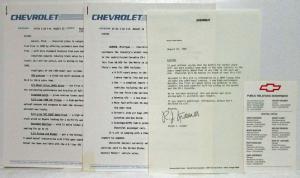 1990 Chevrolet New Models Press Kit Media Release XT-2 Pace Truck ZR-1 Corvette