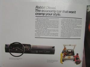 1979 Volkswagen Rabbit Diesel Sales Brochure
