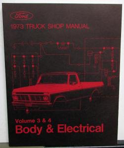 1973 Ford Truck Shop Manual Set Original F-100 F-250 F-350 Bronco Van H/D 73