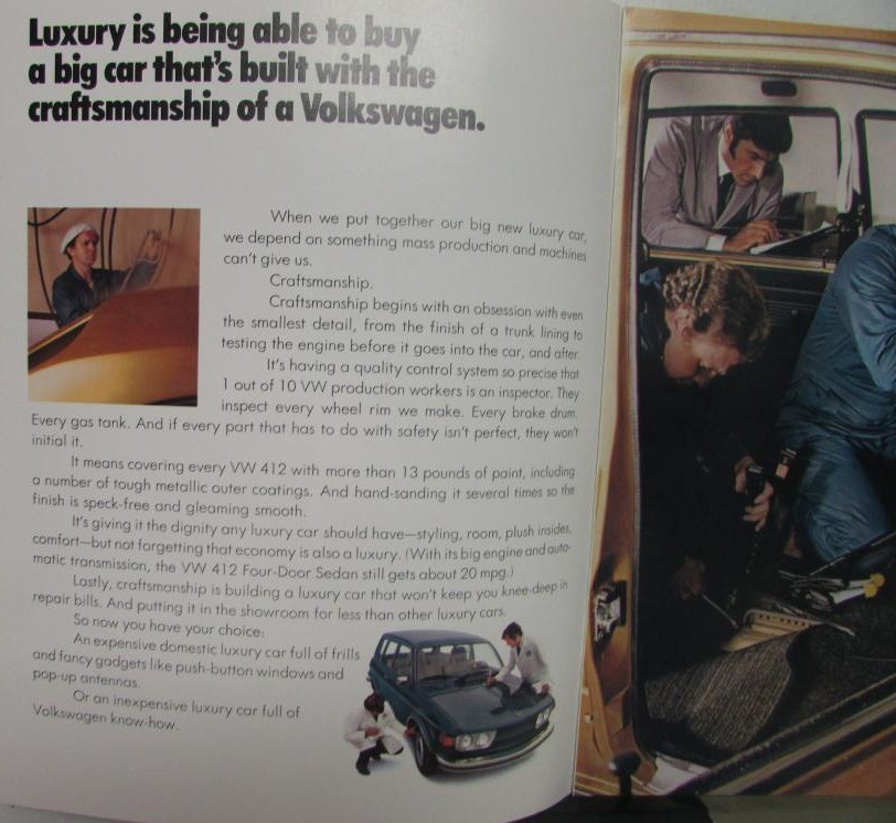 1973 Volkswagen 412 Sales Brochure