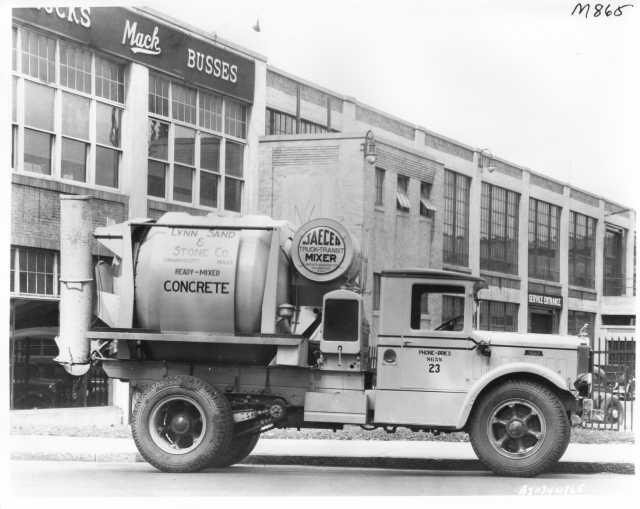 1930s Era Mack Cement Mixer Factory Press Photo 0008 - Lynn Sand & Stone Co