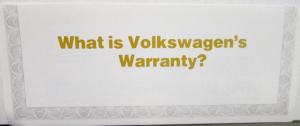 1975 Volkswagen Warranty Information Folder