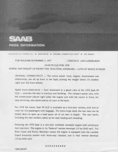1978 Saab 99 GLE Superimposed Illustration Press Photo and Release 0021