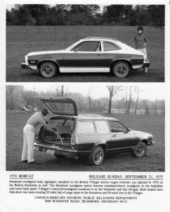 1976 Mercury Bobcat Runabout and Villager Station Wagon Press Photo 0088