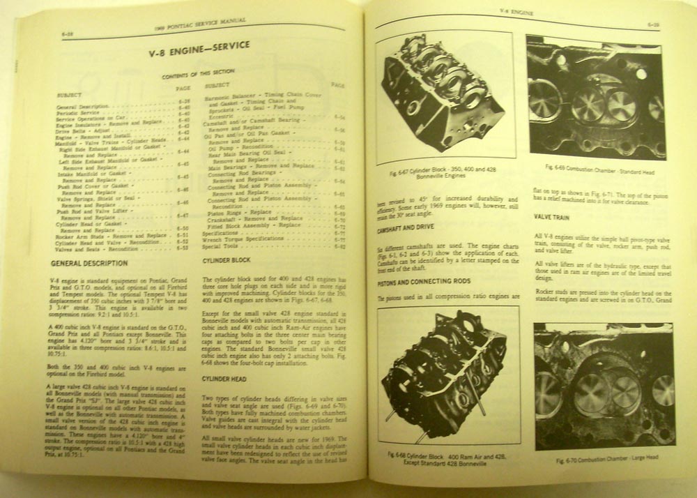 1969 Pontiac Chassis Service Manual Firebird LeMans Grand ...