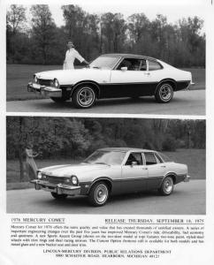 1976 Mercury Comet Sports Accent Group and Custom Press Photo 0090