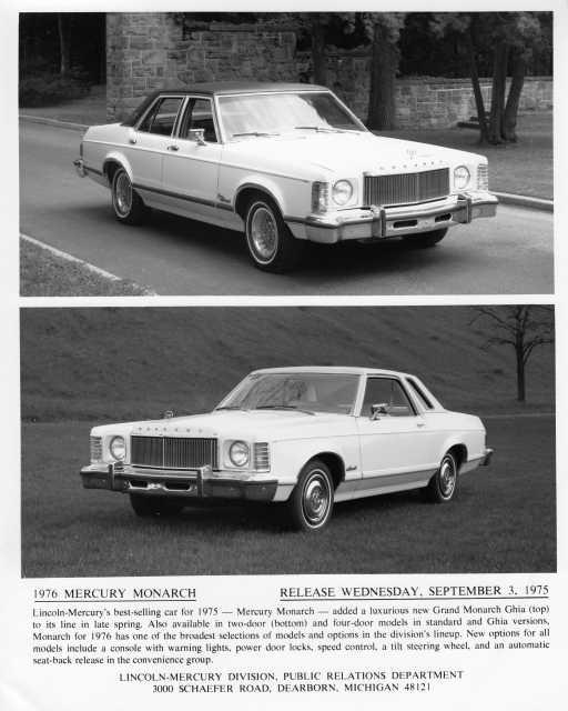 1976 Mercury Monarch Press Photo 0091