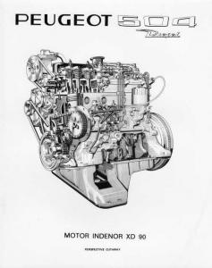 1976 Peugeot 504 Diesel Motor Illustrative Perspective Cutaway Press Photo 0002