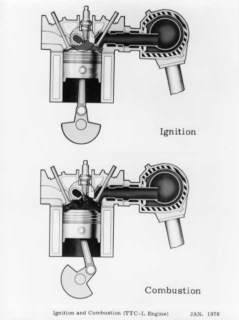 1976 Toyota Ignition Combustion TTC-L Engine Cutaway Press Photo 0014