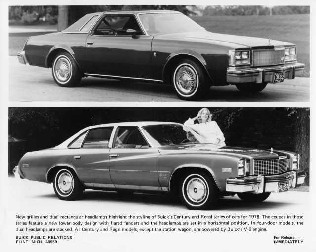 1976 Buick Century and Regal Press Photo 0105