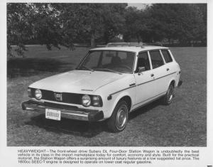 1978 Subaru DL Four-Door Station Wagon Press Photo 0011