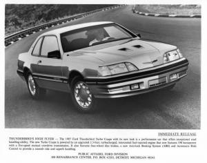1987 Ford Thunderbird Turbo Coupe Press Photo 0105