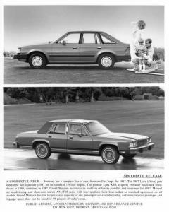 1987 Mercury Lynx and Grand Marquis Press Photo 0101