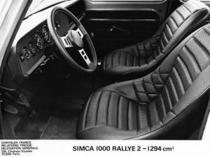 1973 Simca 1000 Rallye 2 Interior Press Photo 0003