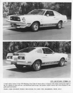 1976 Ford Mustang Cobra II Press Photo 0118