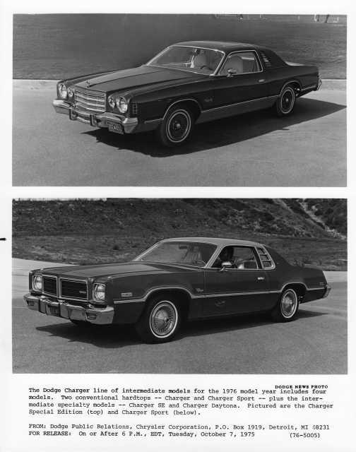 1976 Dodge Charger Press Photo 0053