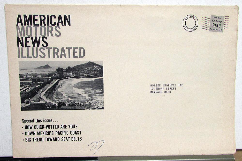 1963 American Motors News Illustrated Dealer Newsletter Mailer Rambler Owners