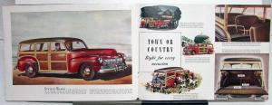 1946 Mercury Town Club Sedan Convertible Wagon Specs Sales Brochure ORIGINAL