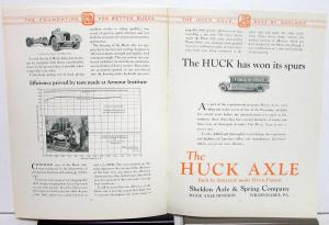 1936 Huck Truck Axles By Sheldon Axle & Spring Co Sales Brochures W/Envelope