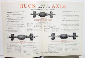 1936 Huck Truck Axles By Sheldon Axle & Spring Co Sales Brochures W/Envelope