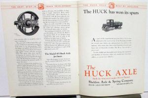 1936 Huck Truck Axles By Sheldon Axle & Spring Co Sales Brochures W/Envelope
