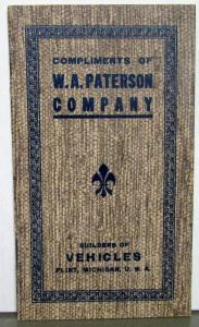1910 Paterson Motor Car Agency Promotional Pocket Notes & Address Book Model 30