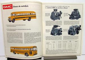 1972 GMC School Bus Foreign Dealer Sales Brochure Spanish Text GM