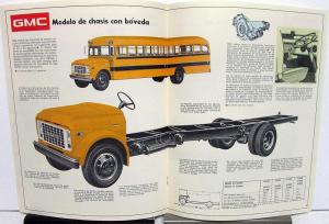 1972 GMC School Bus Foreign Dealer Sales Brochure Spanish Text GM