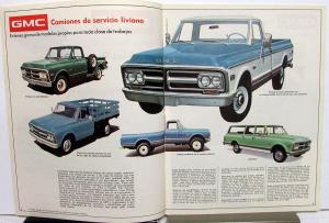 1972 GMC Truck Foreign Dealer Pickup Sales Brochure Spanish Text 1500-3500