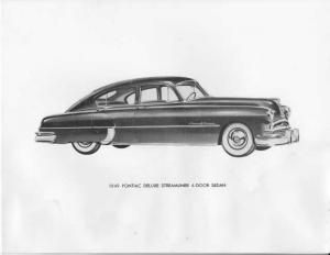 1949 Pontiac Deluxe Streamliner 4-Door Sedan Press Photo 0063