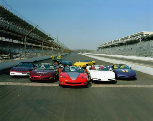 2005 2004 2002 1998 1995 1986 1978 Chevy Corvette Indy Pace Car Press Photo 0072