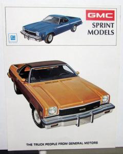 1973 GMC Sprint Model Features Options Specs Sales Brochure Truck Folder Orig