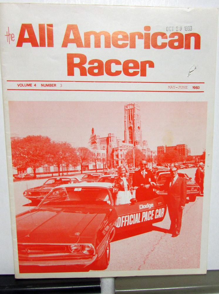 1971 Dodge Challenger Indianapolis 500 Pace Car All American Racer Magazine