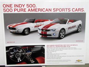 2011 Chevrolet Camaro Indianapolis 500 Pace Car Souvenir Handout Card