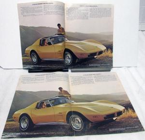 Pair 1974 Chevy Corvette Sales Brochures & Magazine Ad Signed By Ken Dallison