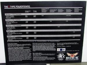 1983 Buick T Types Dealer Sales Brochure Skyhawk Skylark Century Regal Riviera
