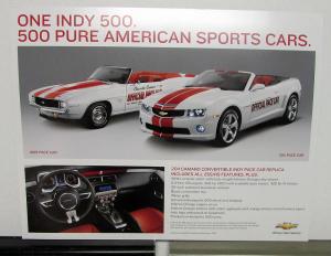 2011 Chevrolet Camaro Convertible Indianapolis 500 Pace Car Info Card