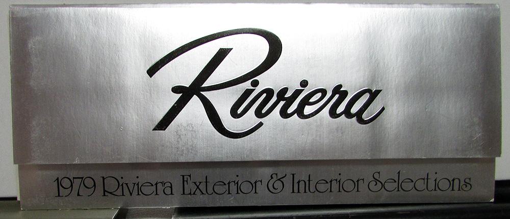 1979 Buick Riviera Exterior & Interior Color Selections Paint Chips Upholstery