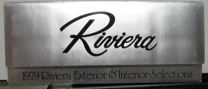 1979 Buick Riviera Exterior & Interior Color Selections Paint Chips Upholstery