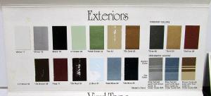 1979 Buick Riviera Exterior & Interior Color Selections Paint Chips Upholstery