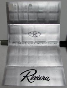 1979 Buick Riviera Exterior & Interior Color Selections Paint Chips Upholstery