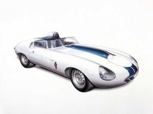 1960 Jaguar E2A Prototype Color Illustration Factory Press Photo 0022