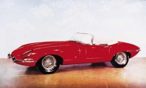 1961 Jaguar E-Type 3.8 Roadster Color Factory Press Photo 0023