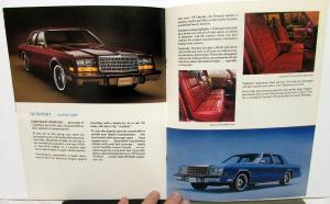 1979 Chrysler New Yorker Newport Canadian Dealer Sales Brochure Features Options