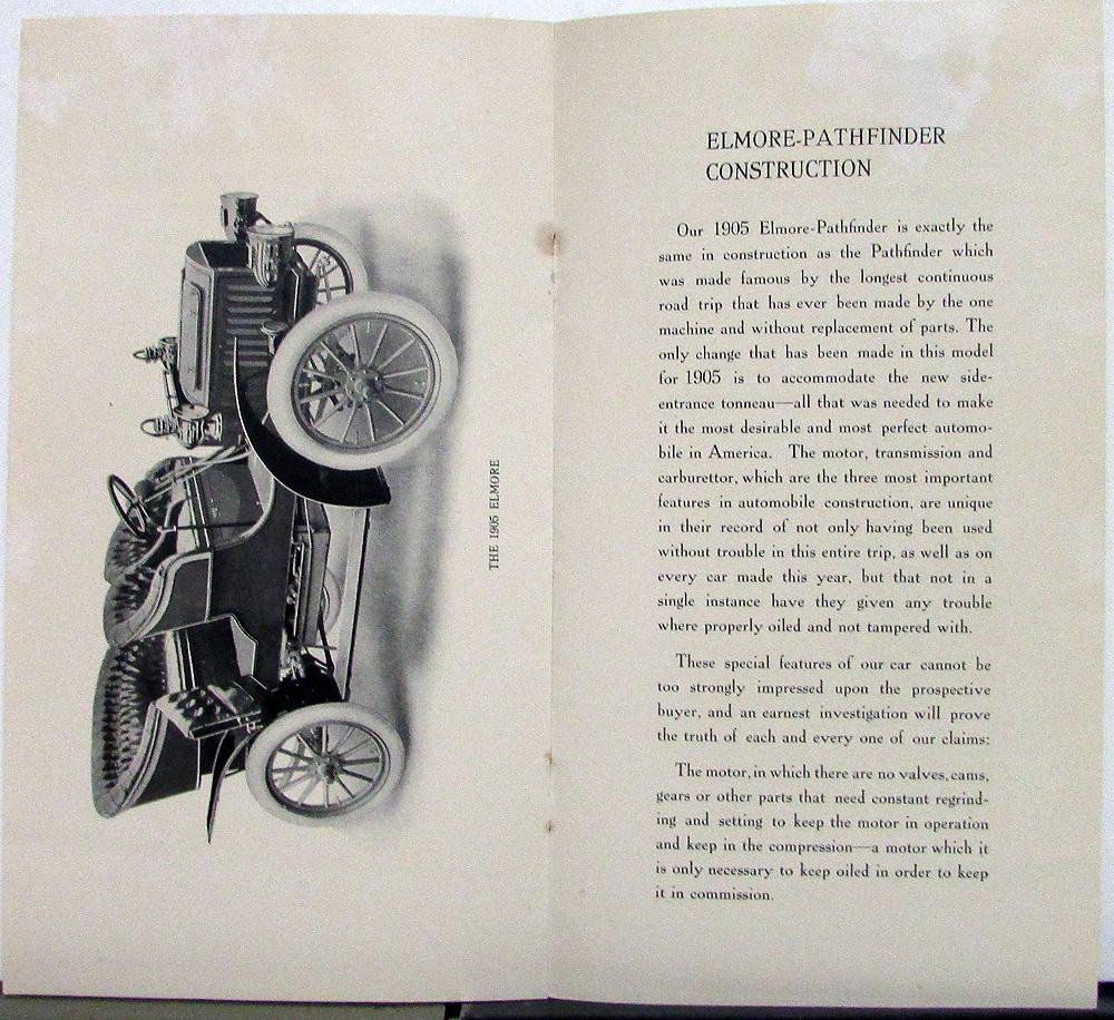 1905 Elmore Pathfinder Touring Car Clyde Ohio Dealer Sales Brochure
