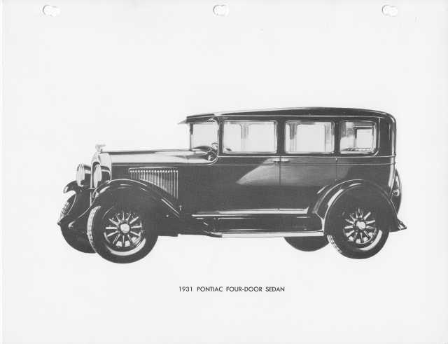 1931 Pontiac Four-Door Sedan Press Photo 0068